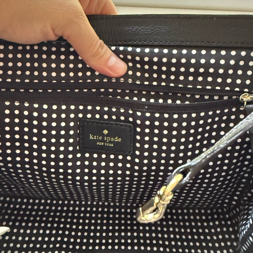 Kate Spade Magnolia Park Laurel Black Leather Handbag Satchel Purse - Picture 5 of 11